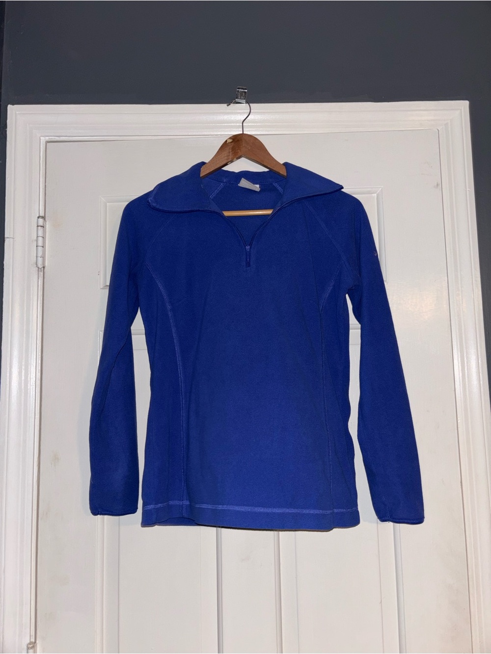 Women's Blue/Purple Half-Zip Fleece Pullover Hoodie